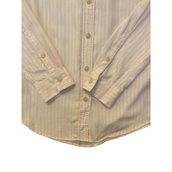 eddie bauer  Women’s striped Pink And White button down Top Size Small - Picture 4 of 7